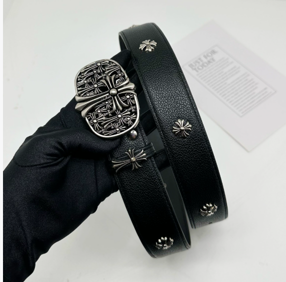 Chrome Hearts Flower Embossed Belt – LOWKEYDRIPPED