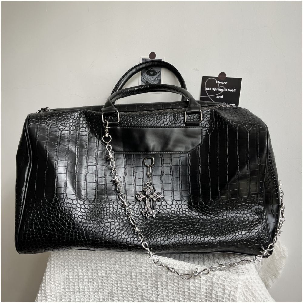 Chrome Hearts Croc Leather Bag