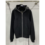 Ro Dark Style Men s Shark Shaped Breathable Chicken Eye Versatile Zipper Hoodie Knitted Coat Hoodie Loose image 2