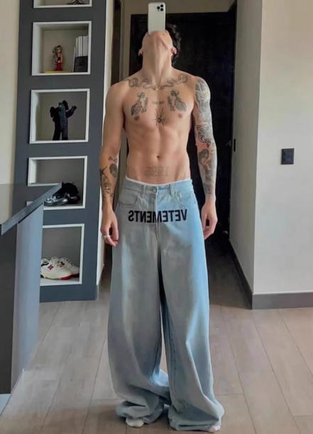 Vetements Blue Denim Jeans