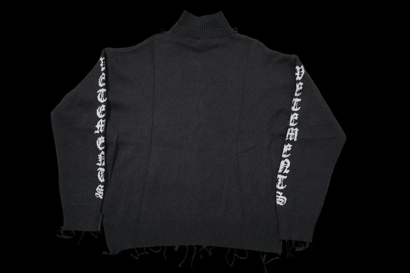 Vetements Destroyed Anarchy Turtleneck 'Black'