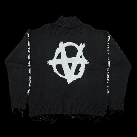 Vetements Destroyed Anarchy Turtleneck 'Black'