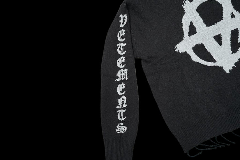 Vetements Destroyed Anarchy Turtleneck 'Black'