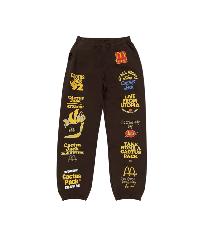 Cactus Jack by Travis Scott x McDonald's Sticker Bomb Sweatpants 'Brown'