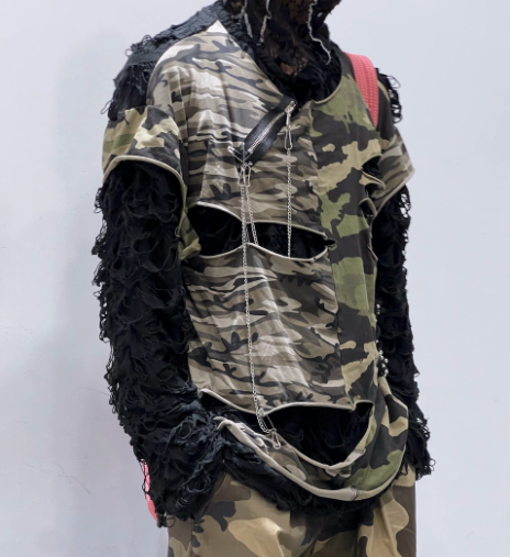 Camo Longsleeve Distressed