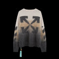 Off-White Brushed Mohair Diag Arrows Logo Knit Sweater