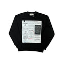 Maison Margiela Black Newspaper Print Jersey Sweatshirt