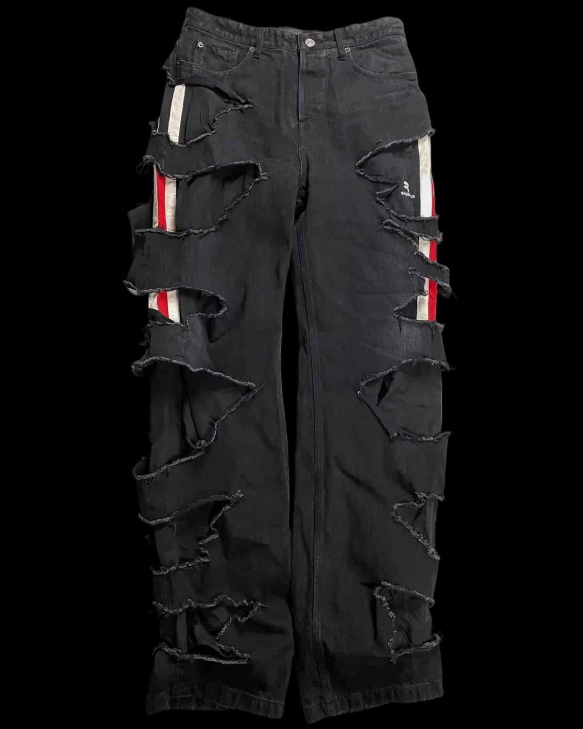 Balenciaga Black Slashed Denim