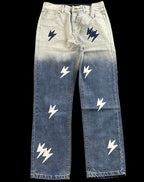 Amexnocap Lightning Bolt Gradient Jeans