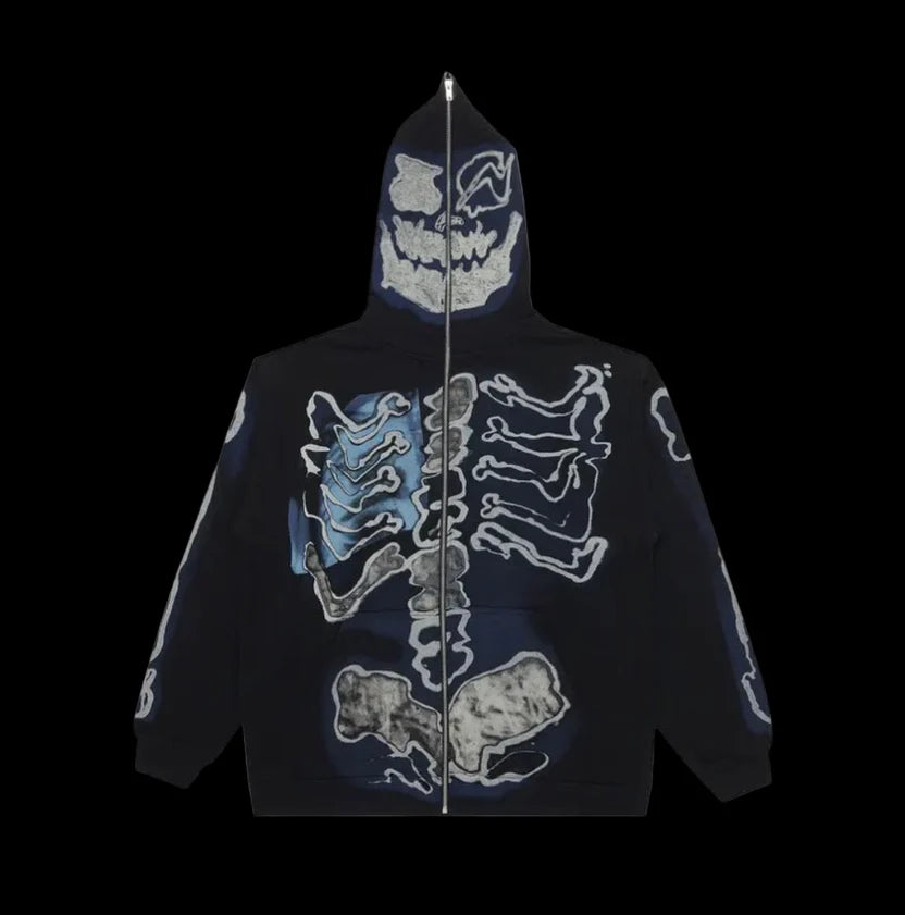 Travis Scott Cactus Jack For Fragment Skeleton ZipUp