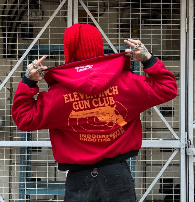Vetements 11 inch Gun Club Reversible Zip Up
