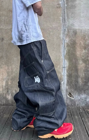 GrailZProject Baggy Raw Denim Hip Hop Fit