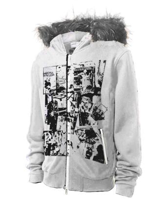 Y2K Fur Hood Zip Up