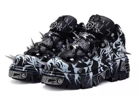 New Rock Inspired Y2K Spike Boots