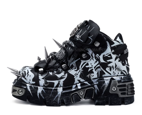 New Rock Inspired Y2K Spike Boots