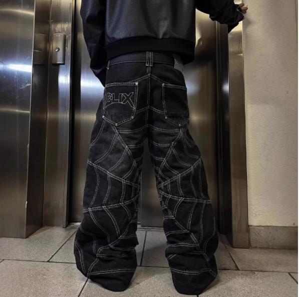 Y2K Spider Web Denim