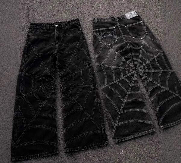 Y2K Spider Web Denim