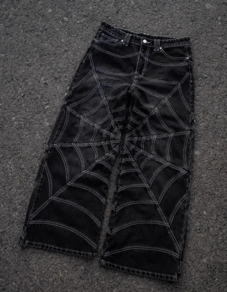 Y2K Spider Web Denim