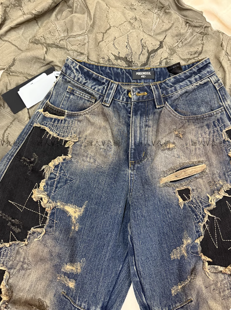 PersonSoul Inspired Ripped Acid Washed Denim