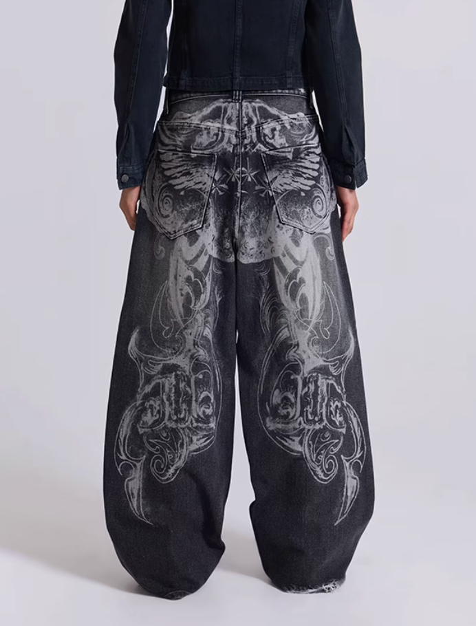 Jaded London Black Ethereal Colossus Jeans
