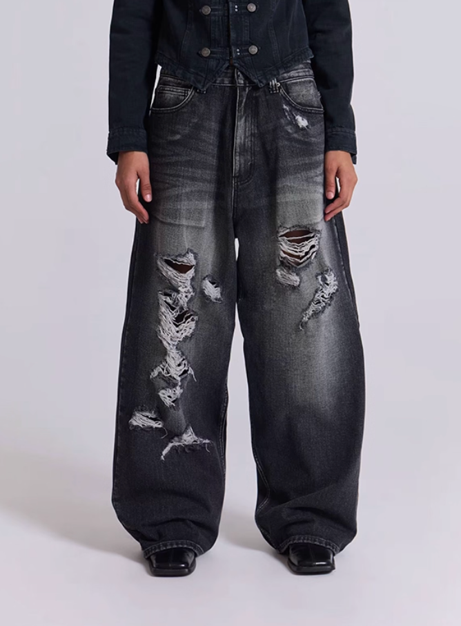Jaded London Black Ethereal Colossus Jeans