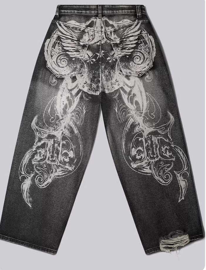 Jaded London Black Ethereal Colossus Jeans