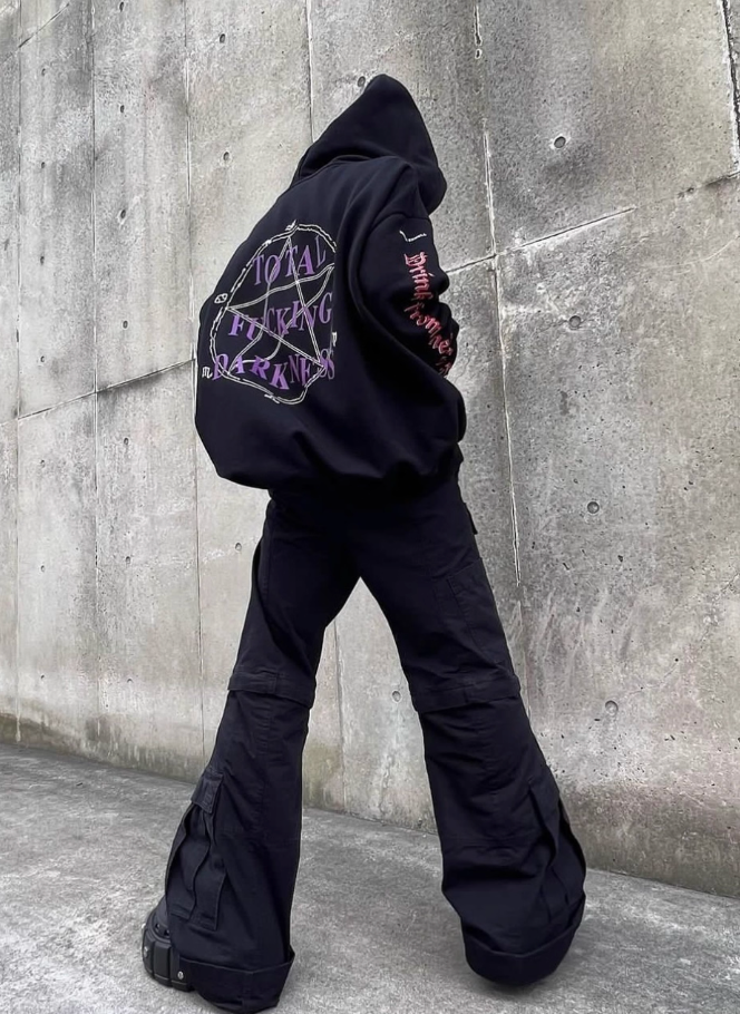 Vetements Total Fucking Darkness Zip Up Hoodie
