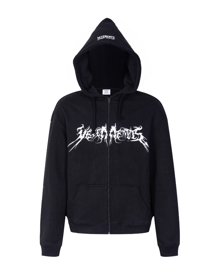 Vetements Total Fucking Darkness Zip Up Hoodie