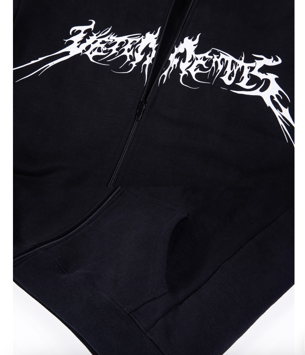 Vetements Total Fucking Darkness Zip Up Hoodie