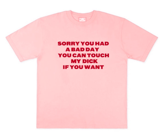 "SORRY YOU HAD A BAD YOU CAN TOUCH MY DICK IF YOU WANT" Tshirt