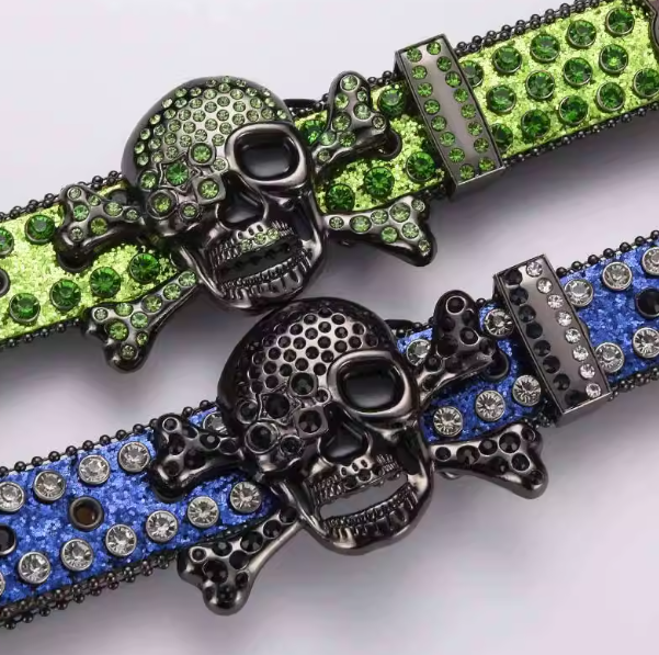 Skull Rhinestone Belt