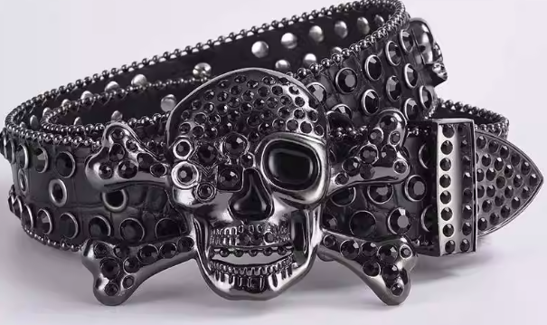 Skull Rhinestone Belt