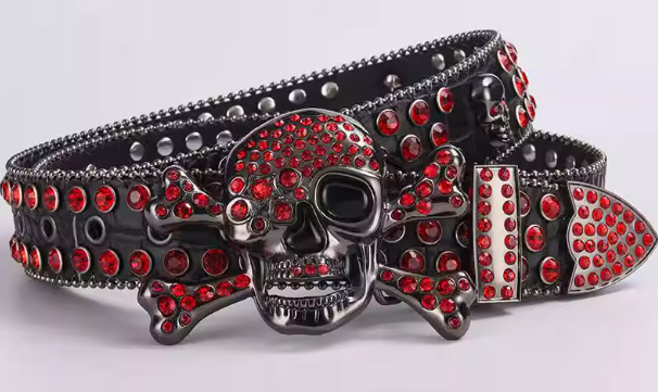 Skull Rhinestone Belt