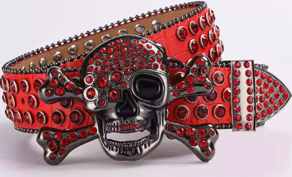 Skull Rhinestone Belt