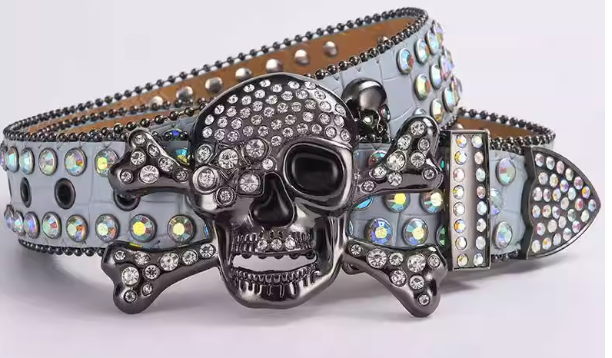 Skull Rhinestone Belt