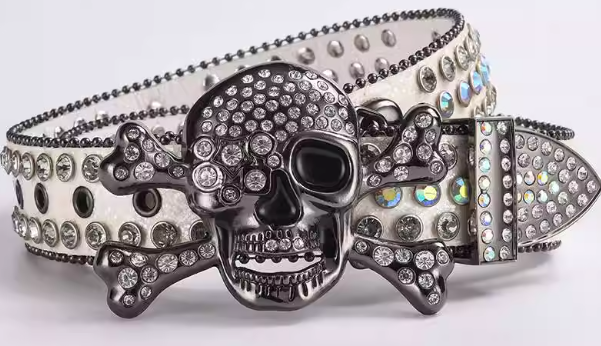 Skull Rhinestone Belt
