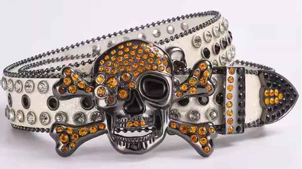 Skull Rhinestone Belt