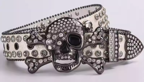 Skull Rhinestone Belt