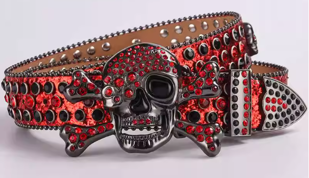 Skull Rhinestone Belt