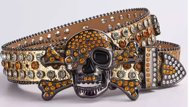 Skull Rhinestone Belt