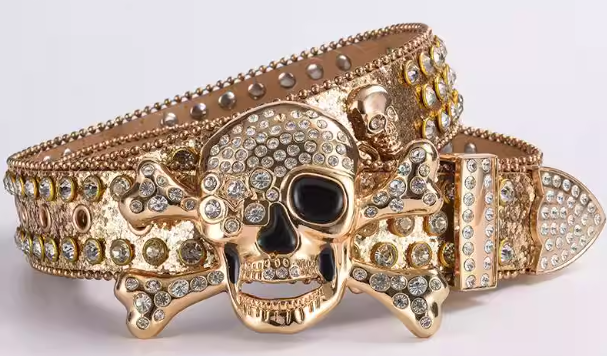 Skull Rhinestone Belt