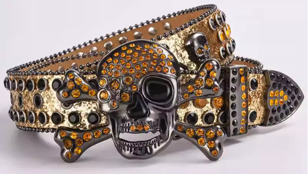 Skull Rhinestone Belt