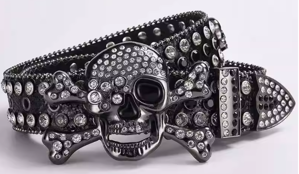 Skull Rhinestone Belt
