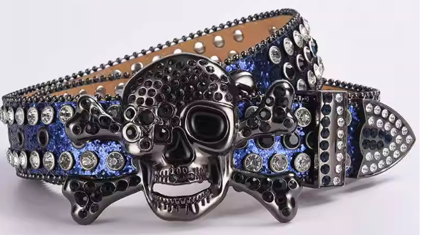 Skull Rhinestone Belt