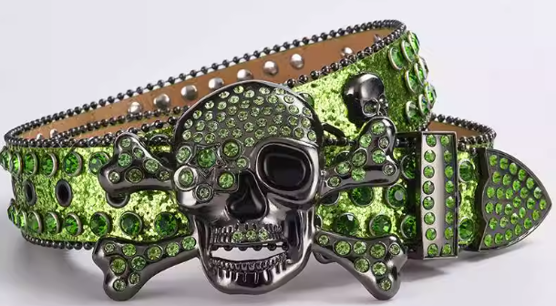 Skull Rhinestone Belt