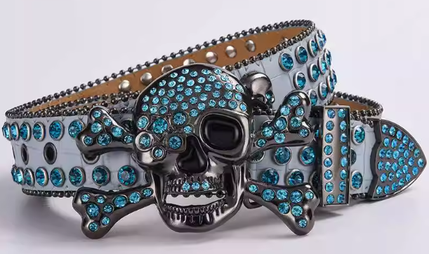 Skull Rhinestone Belt