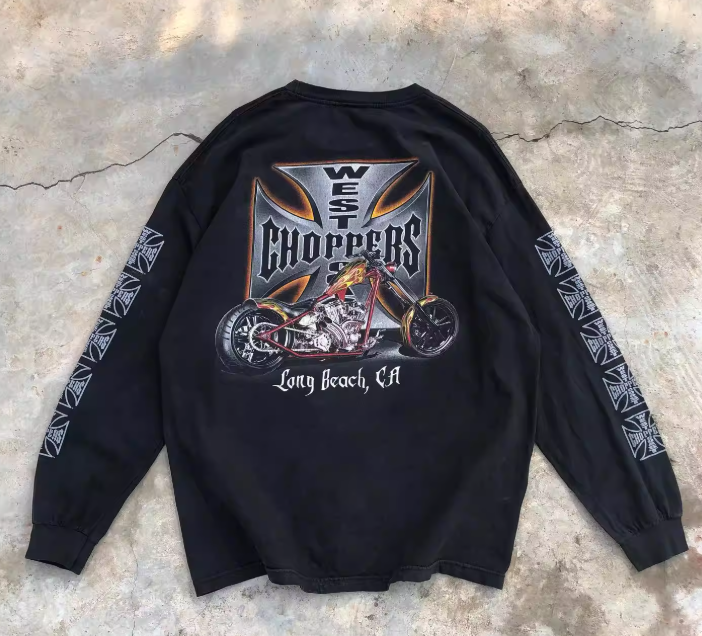 West Coast Choppers Flame Longsleeve Tshirt