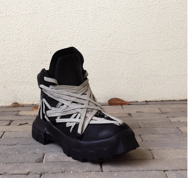 Rick Owens Megalace Tractor Boots