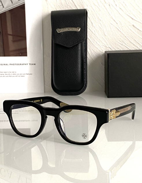 Chrome Hearts Thick Frame and Side Engraved Glasses