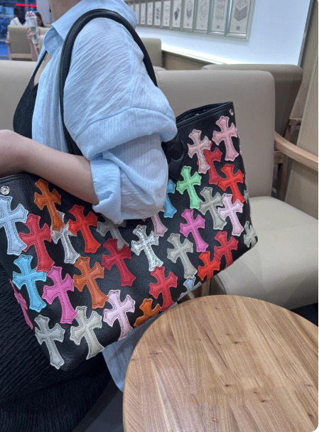 Chrome Hearts Leather Patchwork Handbag
